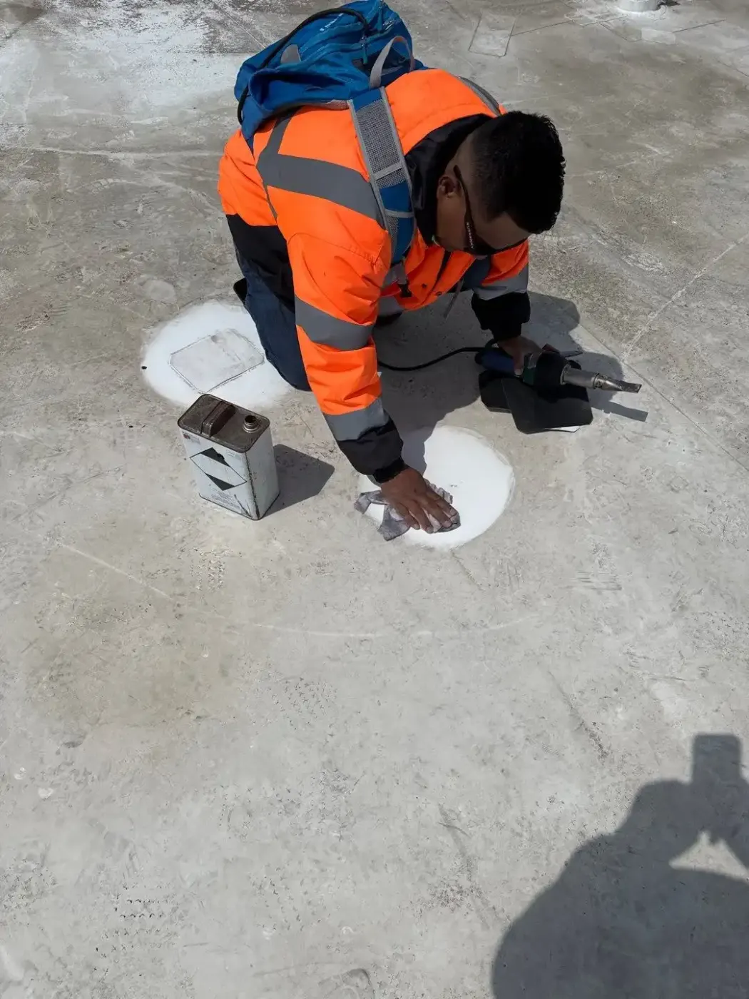Tarping and dry-in on a Shadeland commercial roof